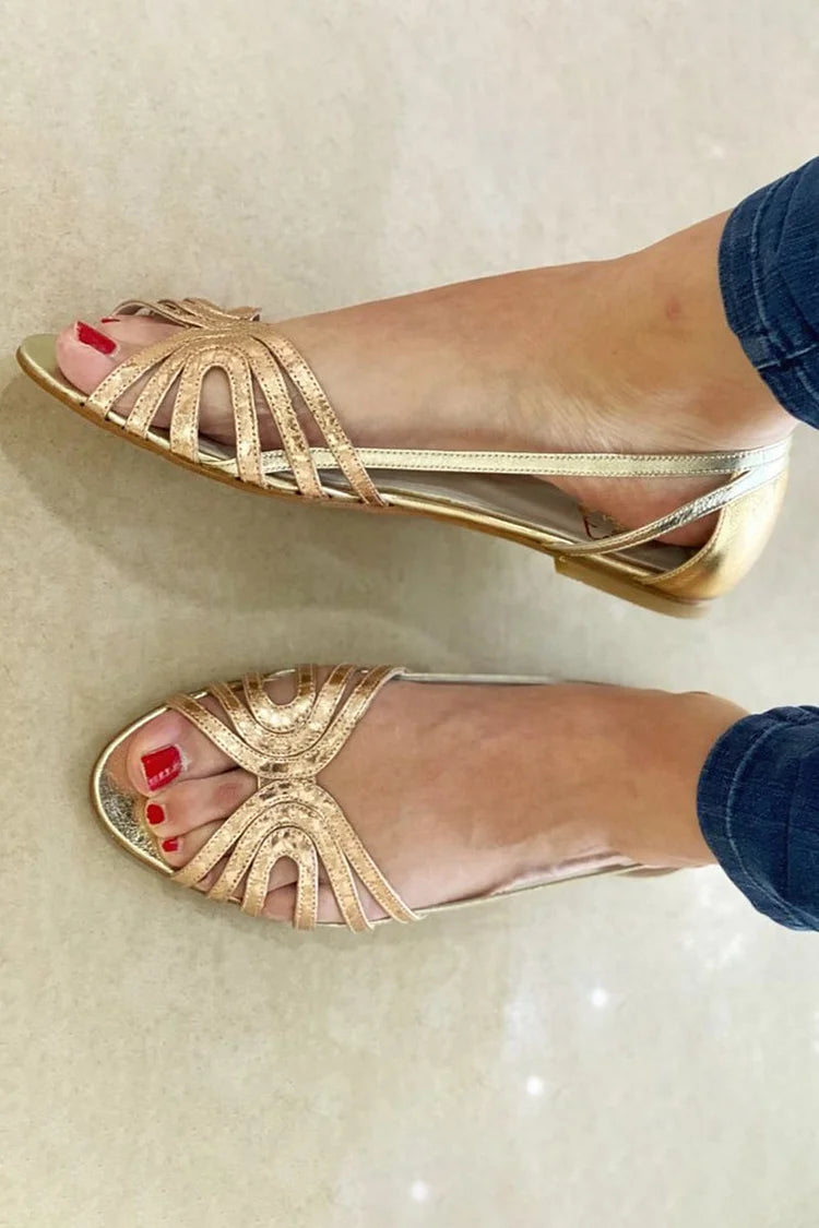 Alberta Slingback Sandal with Carved Details Elegant and Comfortable