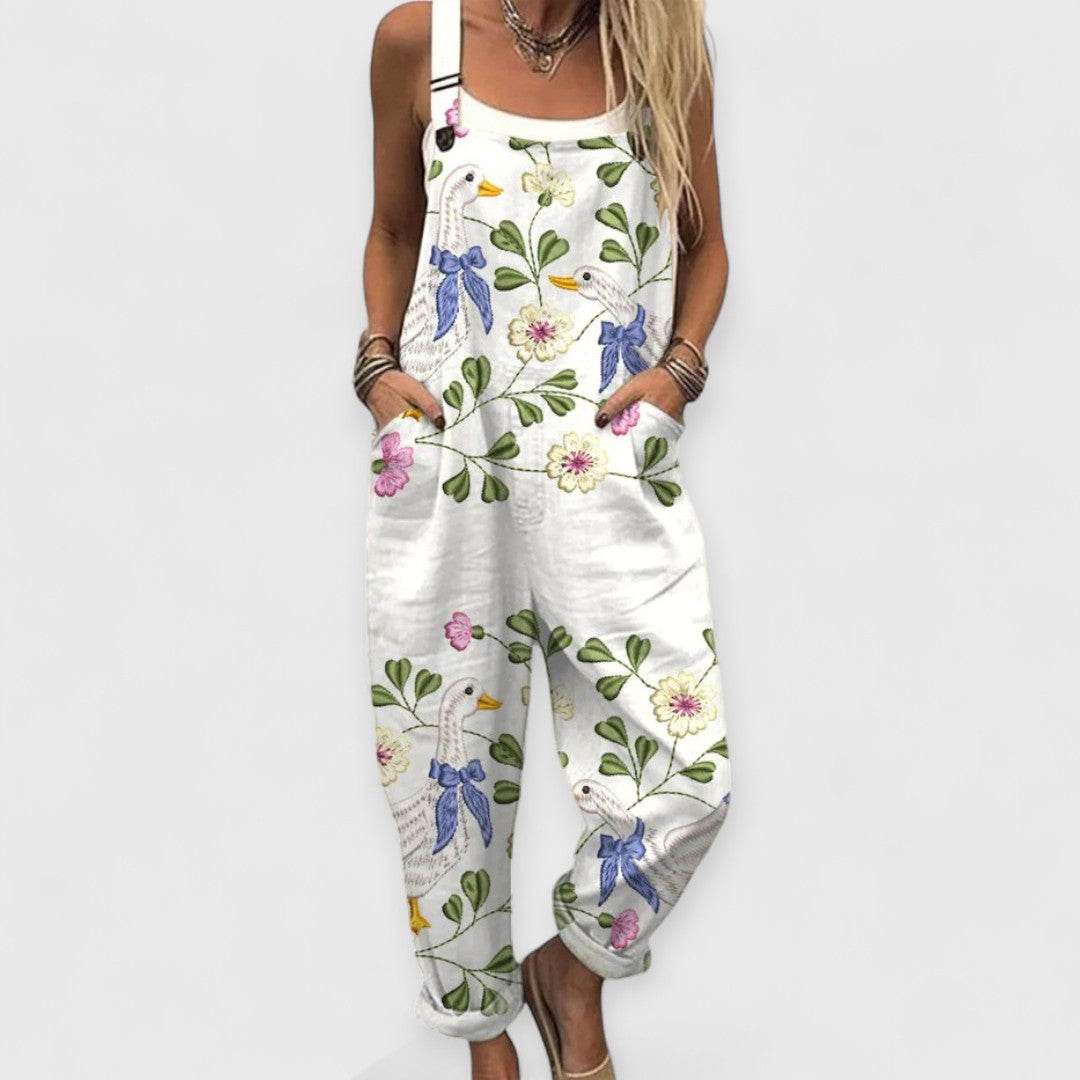 Jane - Vintage Floral Jumpsuit