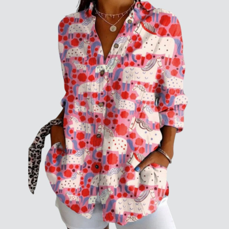 Vera™ | Blouse with Colorful Design