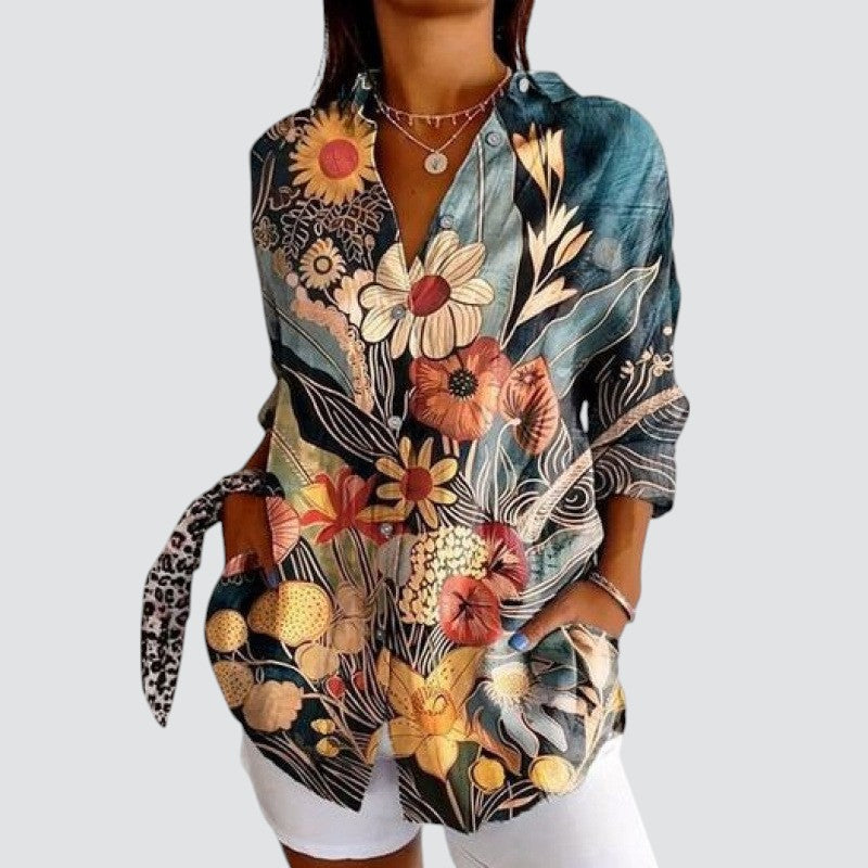 Astrid™ | Blouse with Colorful Design
