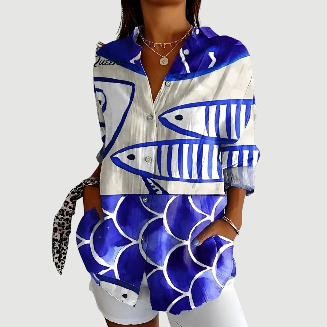 Malou™ | Blouse with Colorful Design