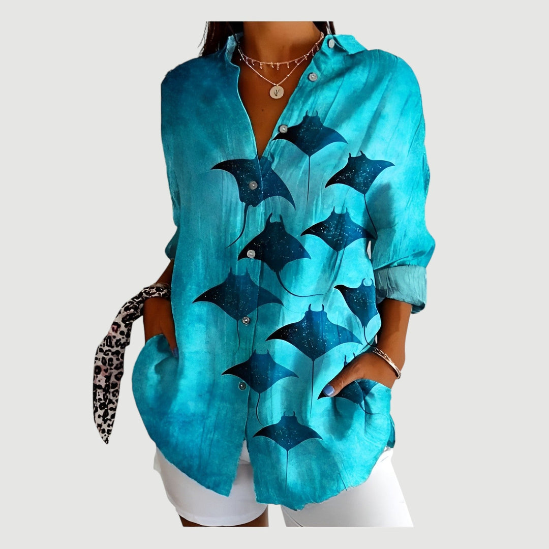 Yrsa™ | Blouse with Colourful Design
