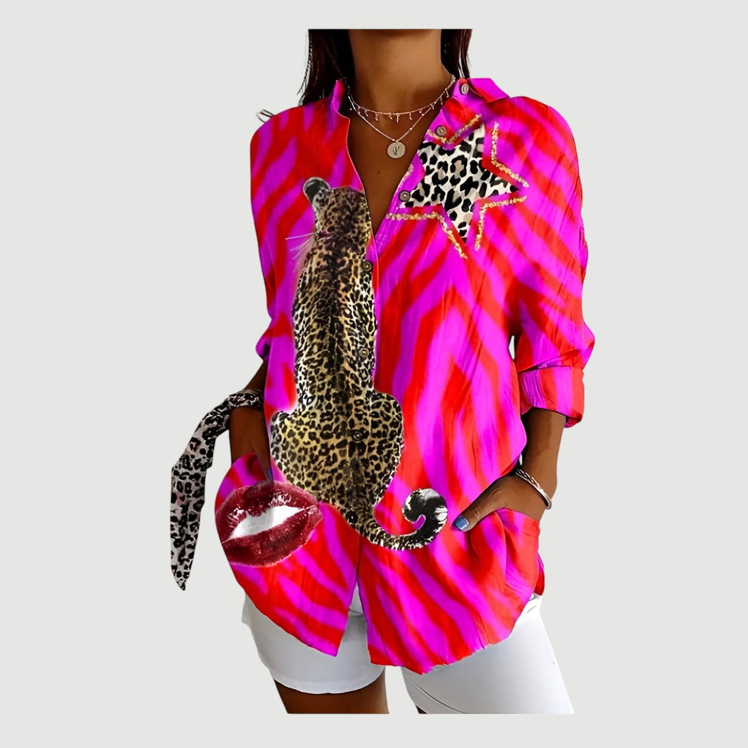 Asta™ | Blouse with Colorful Design