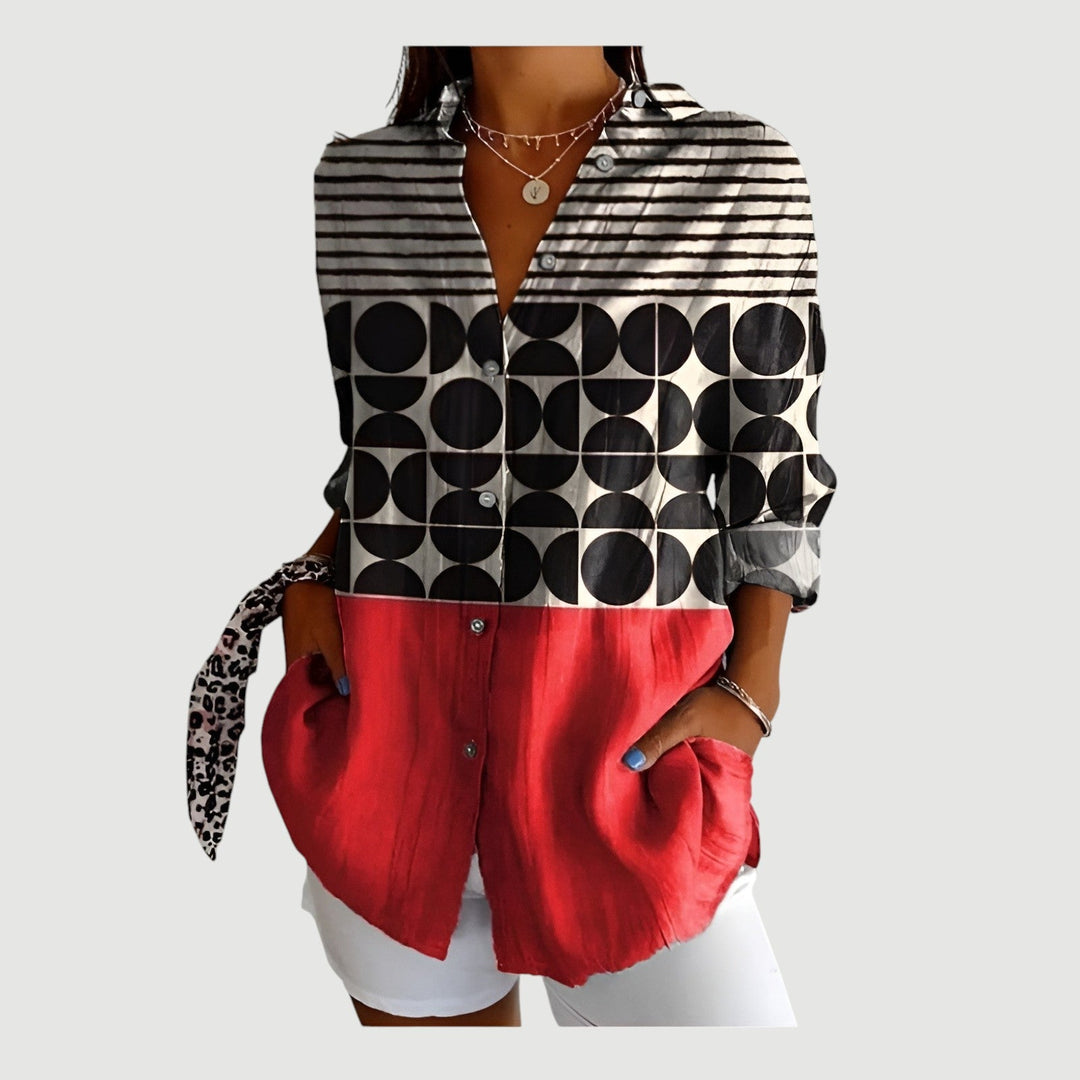 Sigrid™ | Blouse with Colorful Design