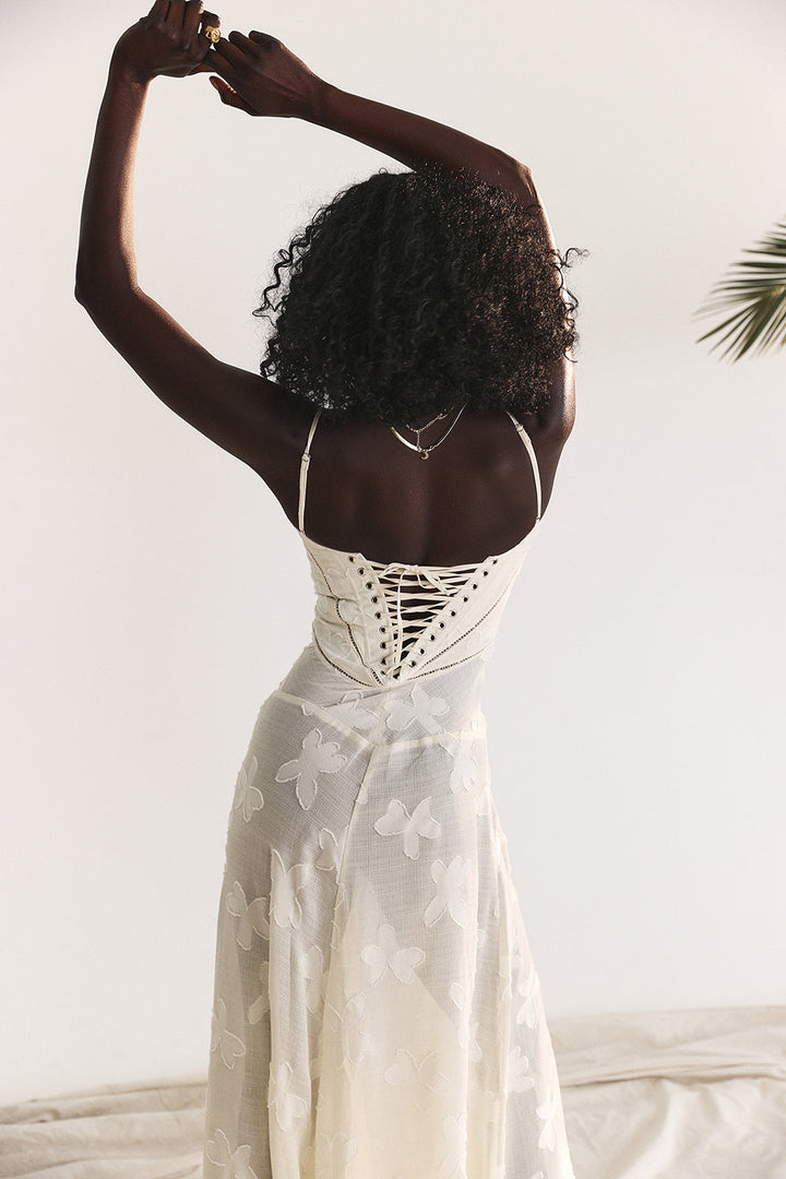 Paulette™ | Elegant Long Dress with Corset