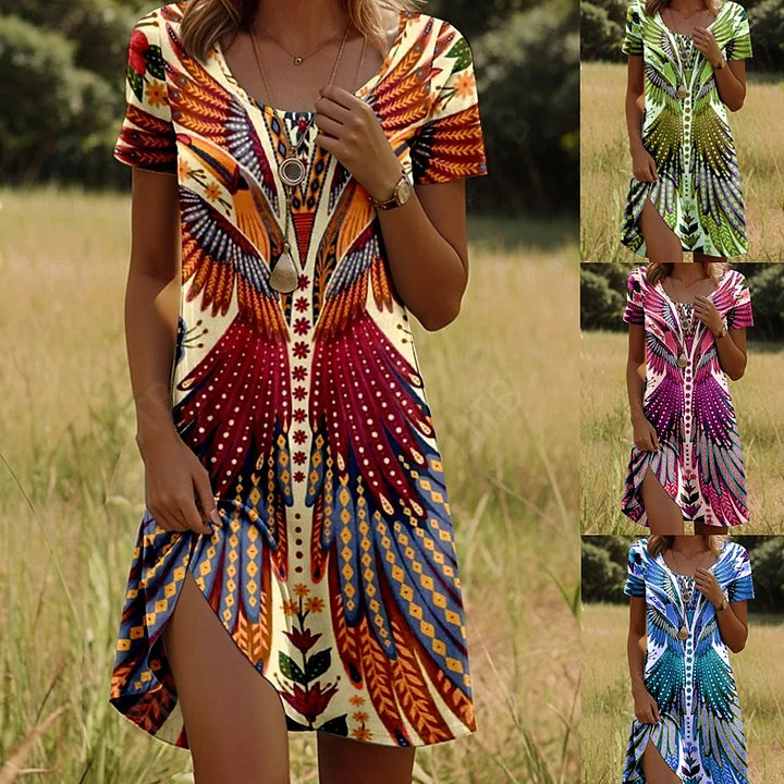 Linnea – Trendy Printed Short Dress
