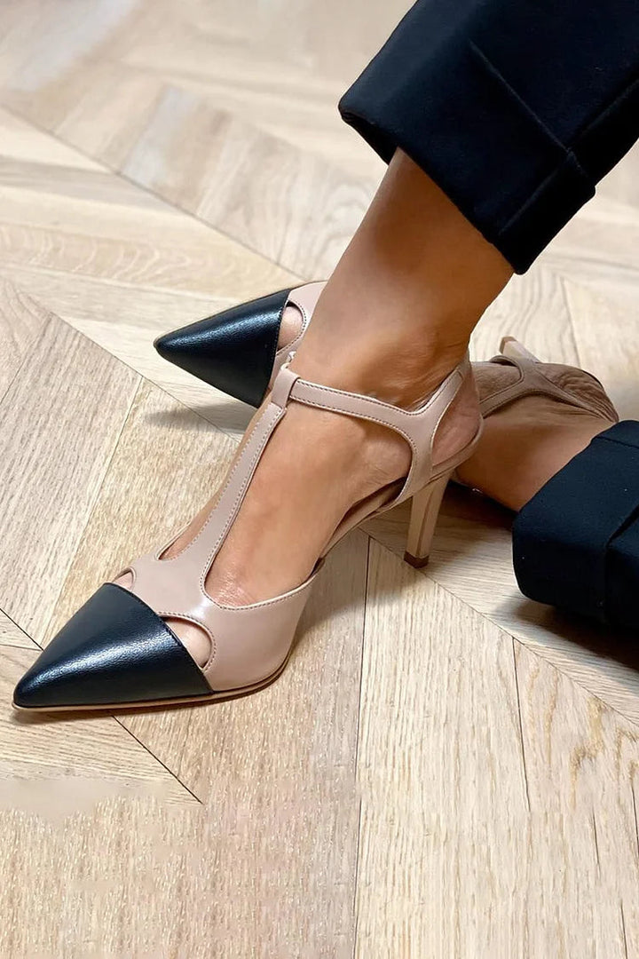 MIRELLA | Elegant Pointed-Toe Bicolor Décolleté for a Sophisticated Style