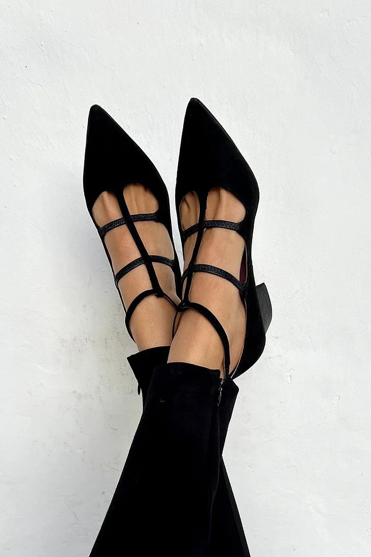 Giada™ | Pointed Heels with Cross Straps