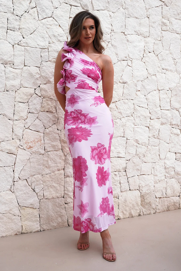 Lina™ | Asymmetrical Long Dress without Straps
