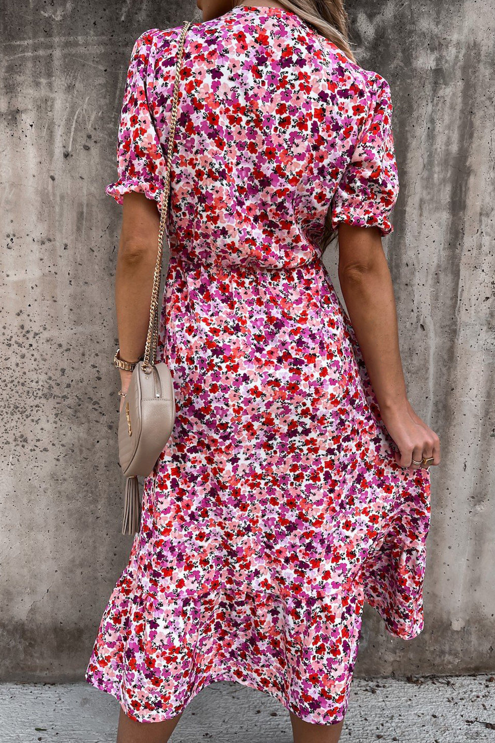 Georgia™ | Maxi Elegant Dress with Flowers and V-Neck
