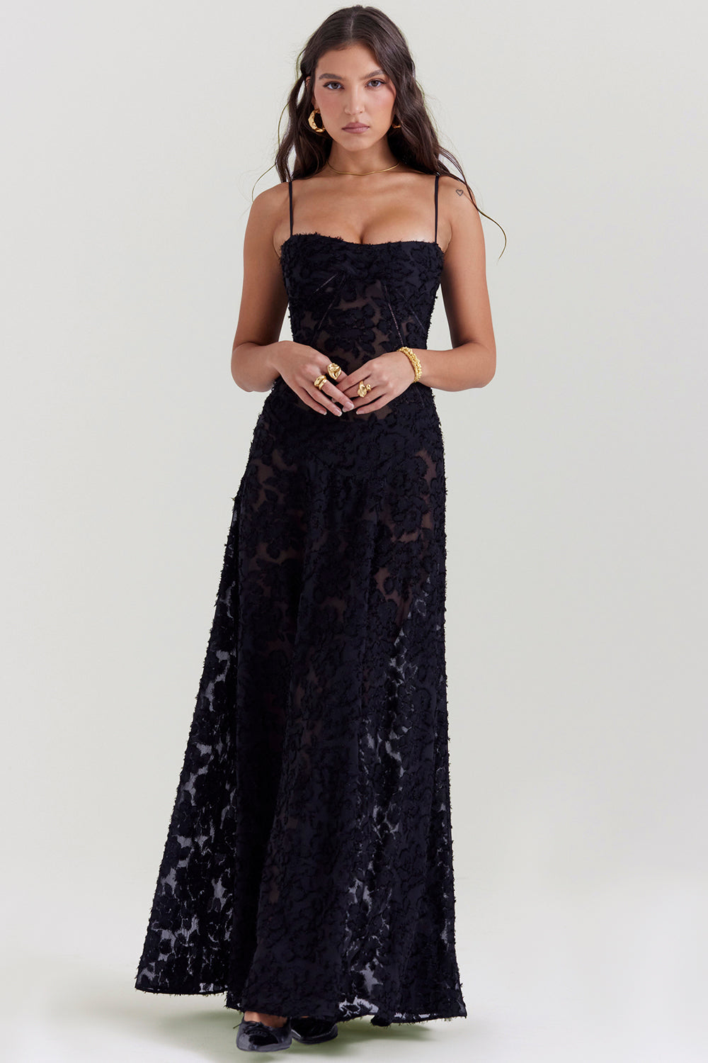 Paulette™ | Elegant Long Dress with Corset