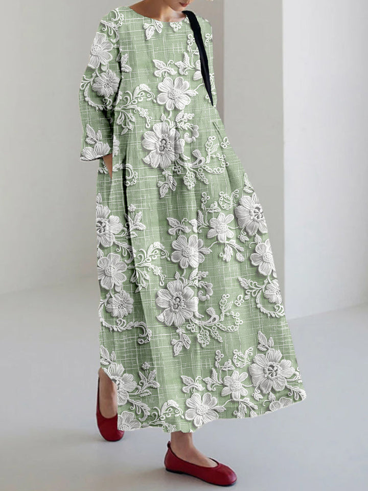 Anovia™ - Elegant Printed Dress