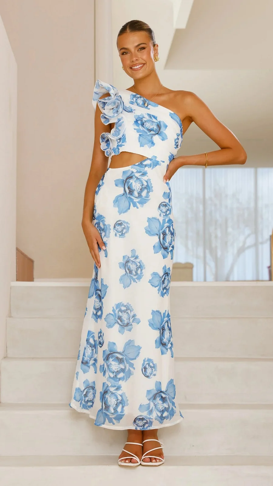 Lina™ | Asymmetrical Long Dress without Straps