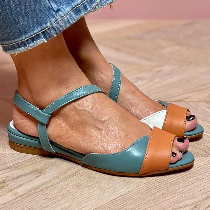 GINEVRA | Elegant Tricolored Open-Toe Sandals for a Sophisticated Look