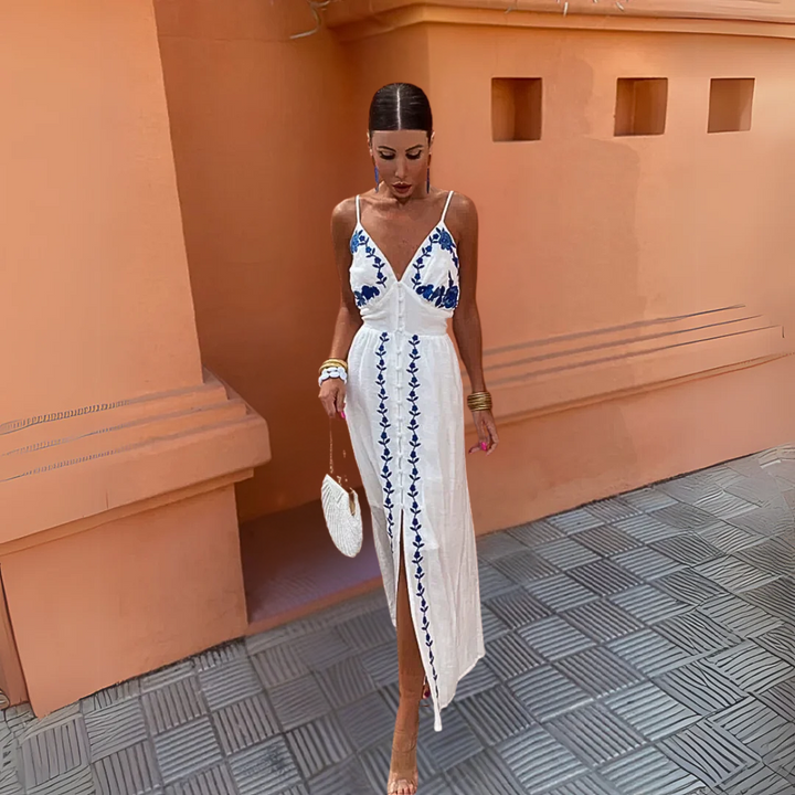 Marietta | Embroidered Strappy Dress