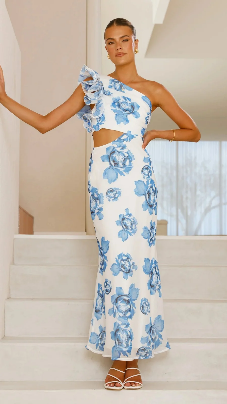 Lina™ | Asymmetrical Long Dress without Straps