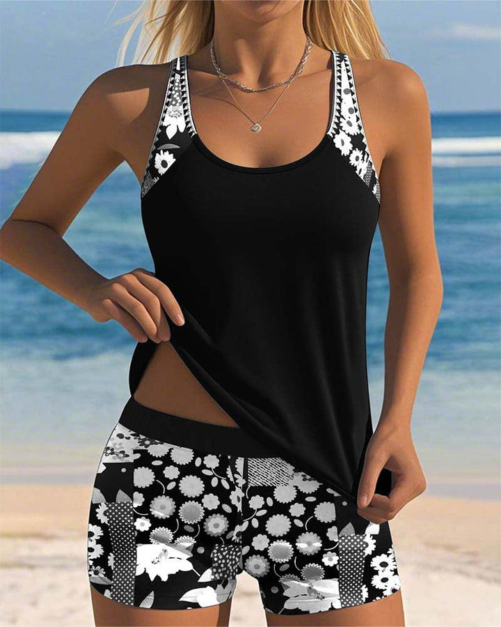 SABRINA | Comfortable Fit Two-Piece Swimsuit with Floral Beach Style