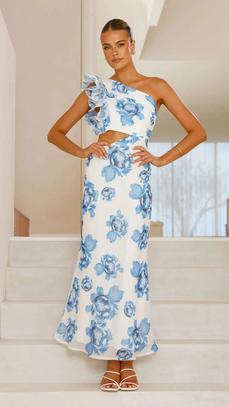 Lina™ | Asymmetrical Long Dress without Straps