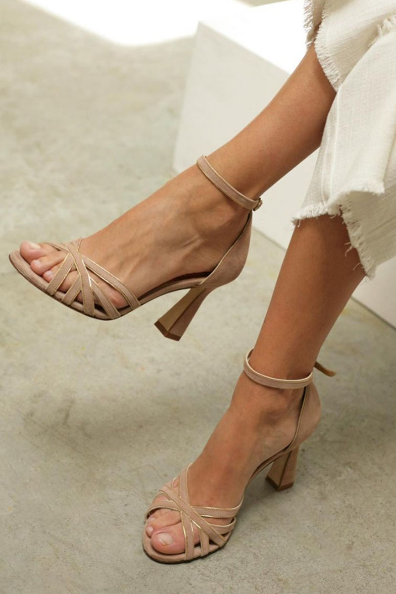Elviera™ | Patchwork Sandals with Stiletto Heel