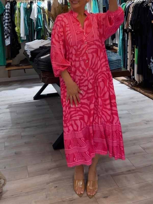 Ilona | V-Neck Dress with Print