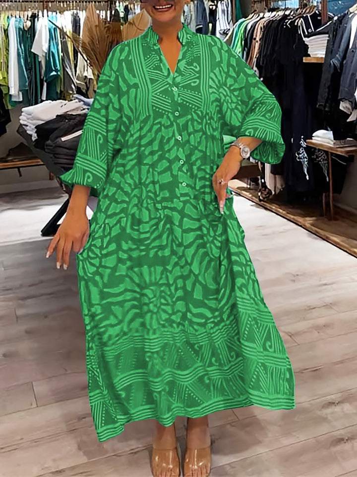 Ilona | V-Neck Dress with Print