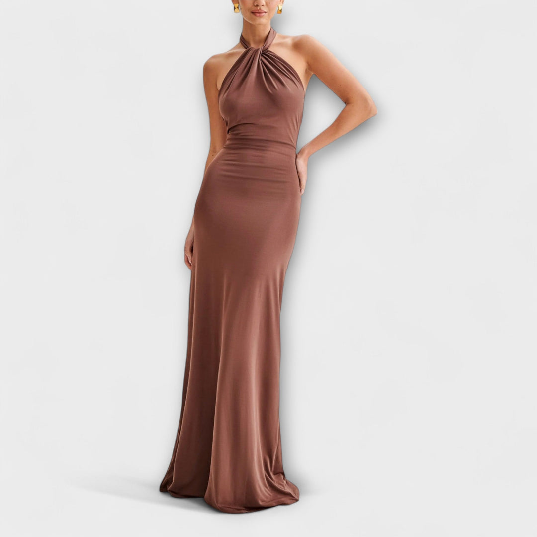 Laguna™ | Maxi Slinky Dress with Halter Neck