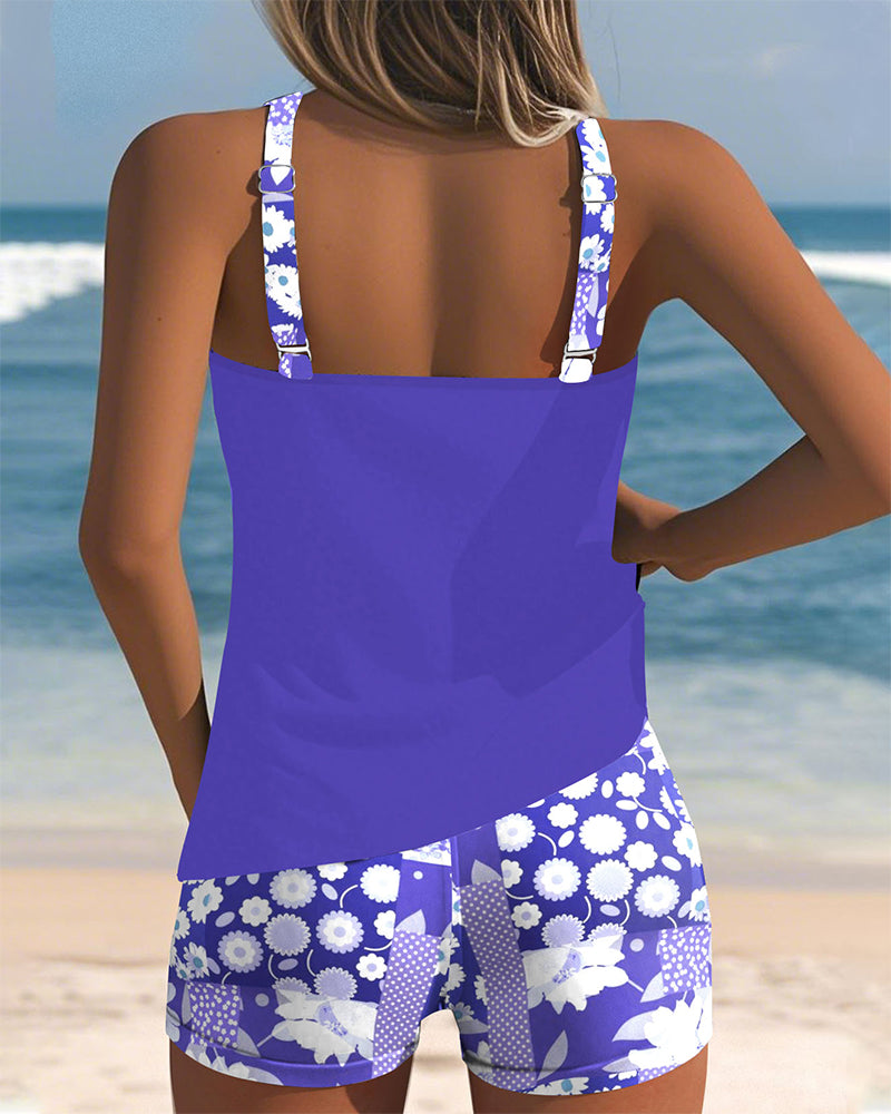 SABRINA | Comfortable Fit Two-Piece Swimsuit with Floral Beach Style