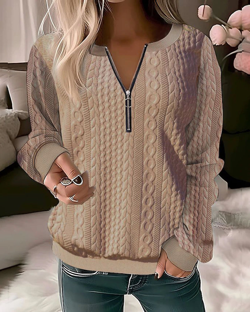 Melanie | Trendy sweater with cable knit