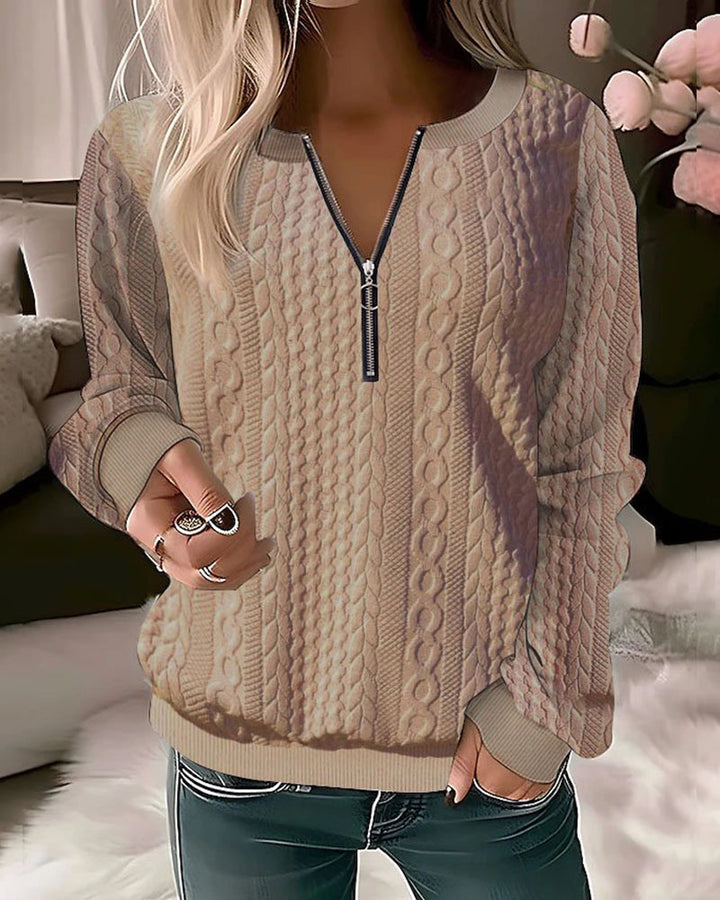 Melanie | Trendy sweater with cable knit