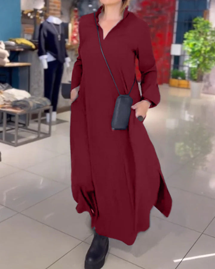 Evia | Airy Long Dress with Side Split