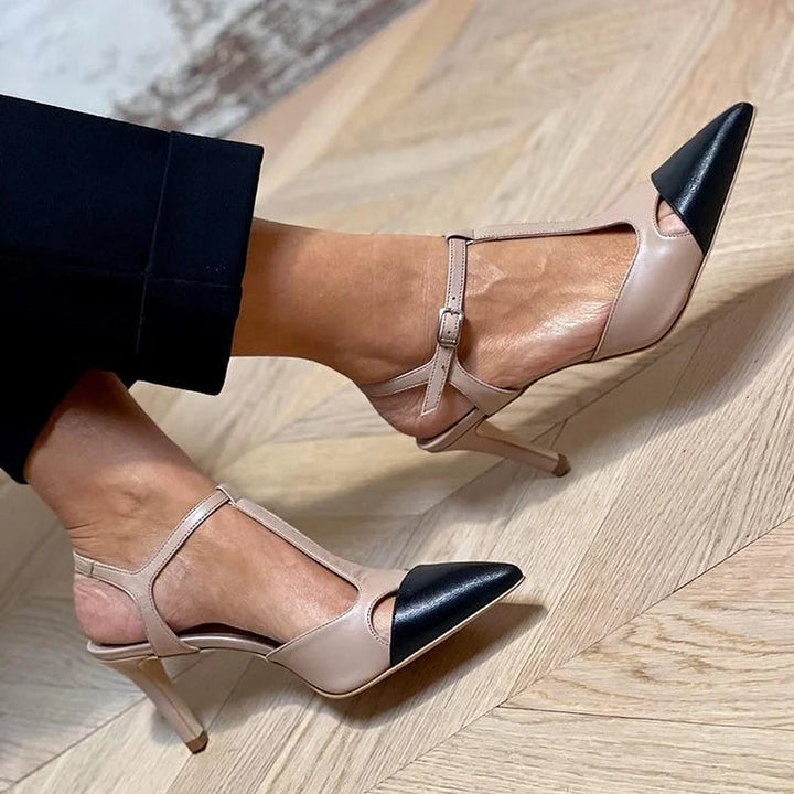 MIRELLA | Elegant Pointed-Toe Bicolor Décolleté for a Sophisticated Style