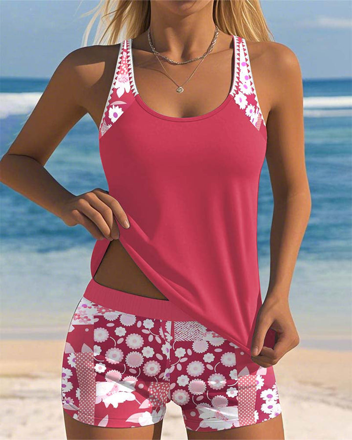 SABRINA | Comfortable Fit Two-Piece Swimsuit with Floral Beach Style