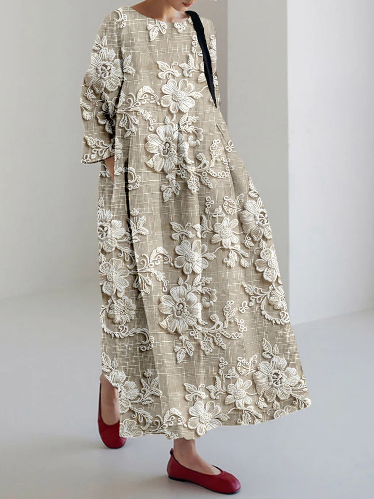 Anovia™ - Elegant Printed Dress