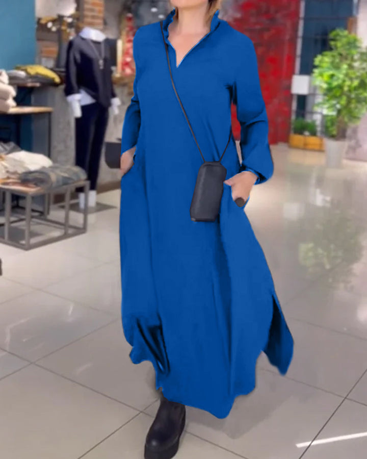 Evia | Airy Long Dress with Side Split