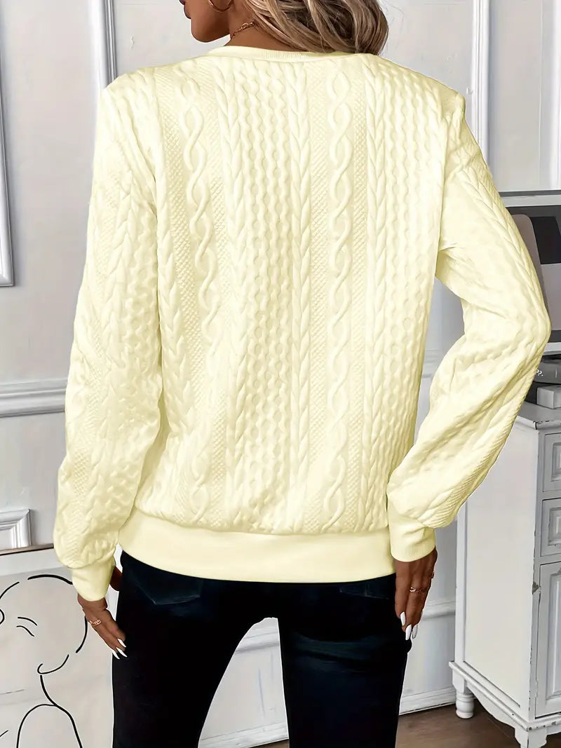 Melanie | Trendy sweater with cable knit