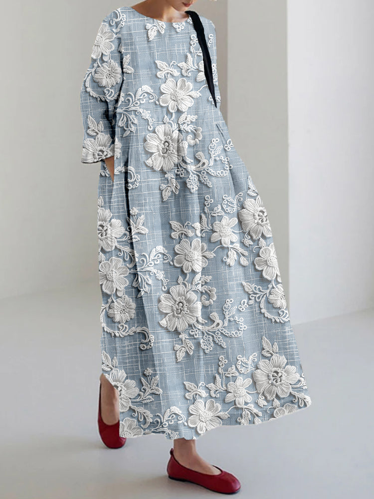 Anovia™ - Elegant Printed Dress