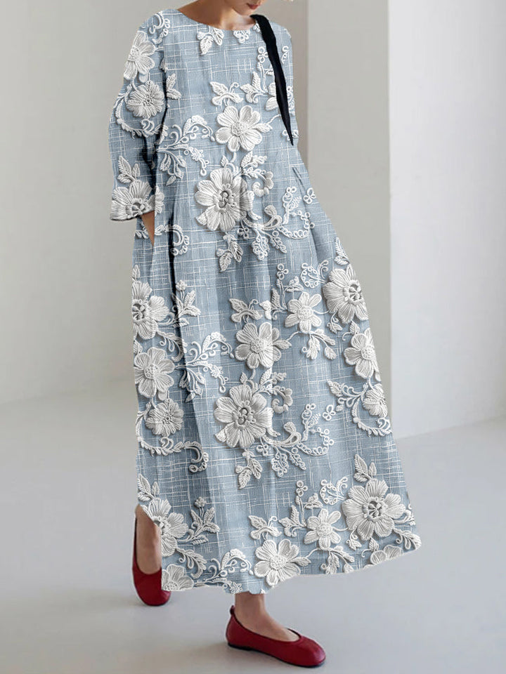 Anovia™ - Elegant Printed Dress