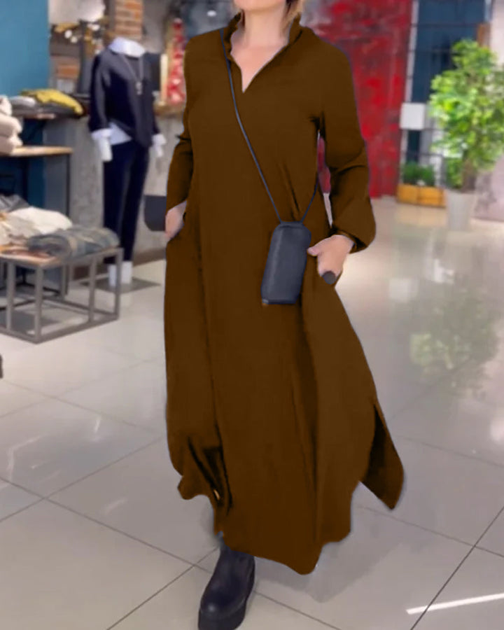 Evia | Airy Long Dress with Side Split