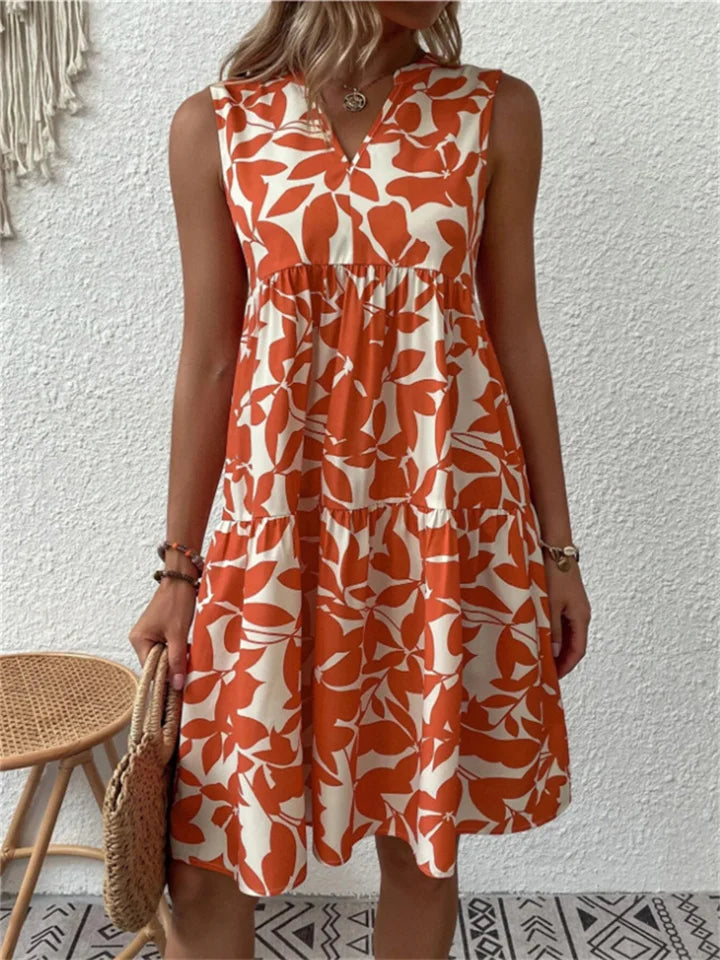 Allegra – Summer Dress with Leaves