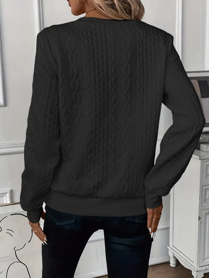 Melanie | Trendy sweater with cable knit
