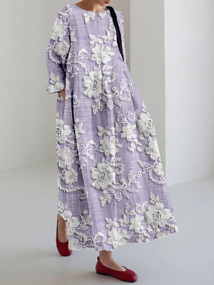 Anovia™ - Elegant Printed Dress