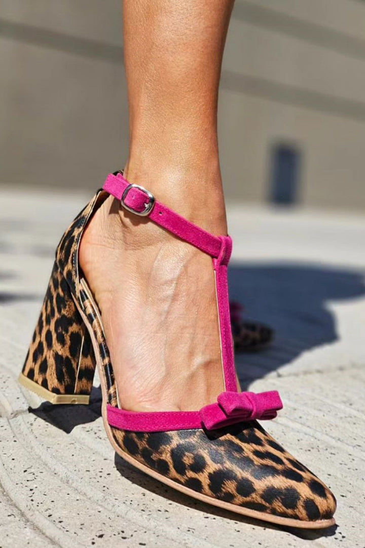 Beauu™ | Elegant Sandals with Green Leopard Print and Eye-Catching Colorful Details