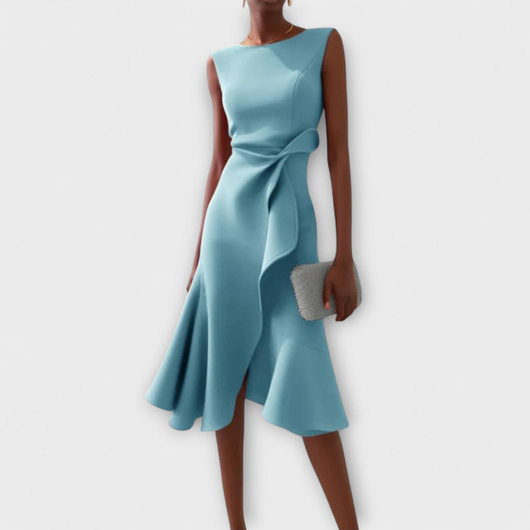 Juliette – Abito Midi Asimmetrico Drappeggiato