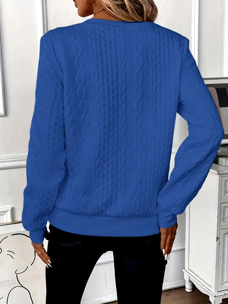 Melanie | Trendy sweater with cable knit