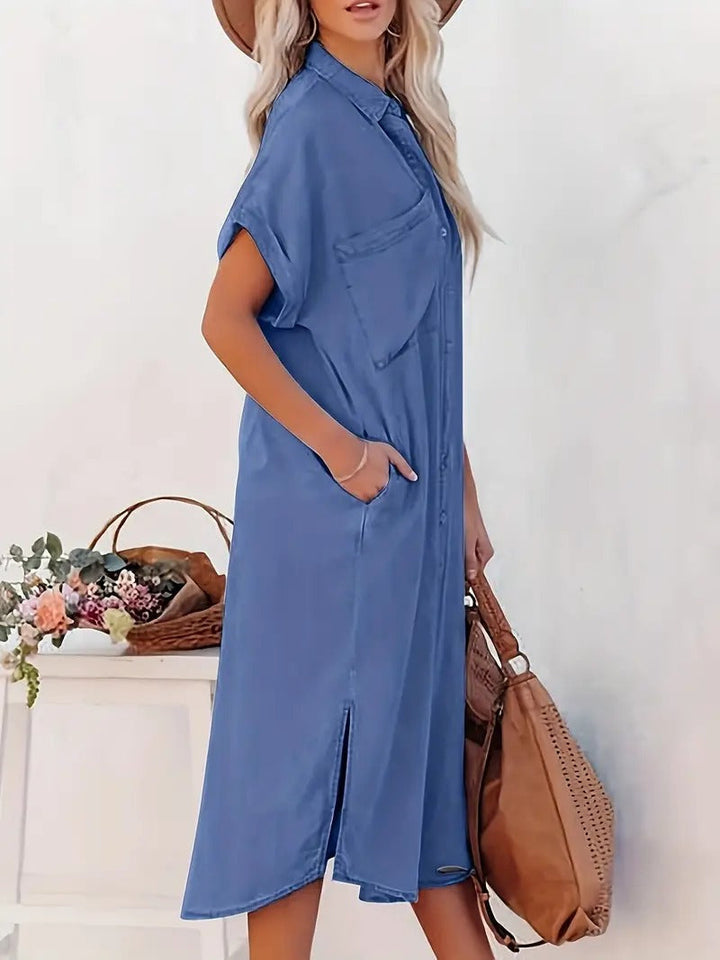 Béatrice™ | Elegant Shirt Dress with Comfortable Pockets