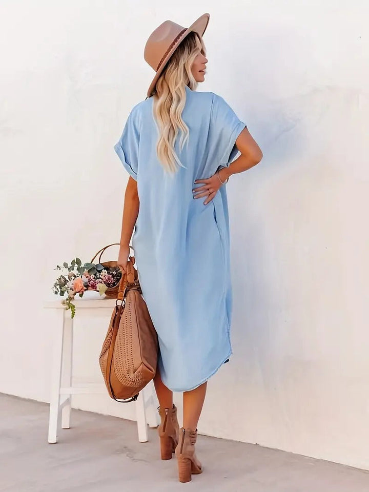 Béatrice™ | Elegant Shirt Dress with Comfortable Pockets