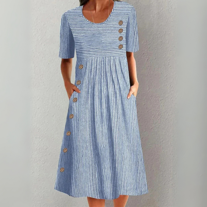 Lenna | Striped Midi Dress