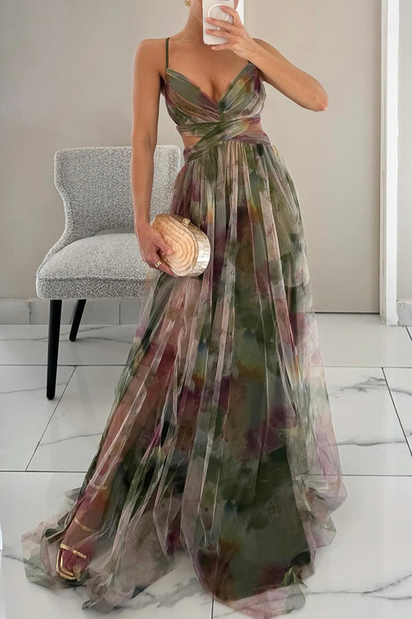 Giselle | Enchanting Floral Print Maxi Dress