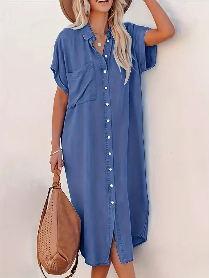 Béatrice™ | Elegant Shirt Dress with Comfortable Pockets