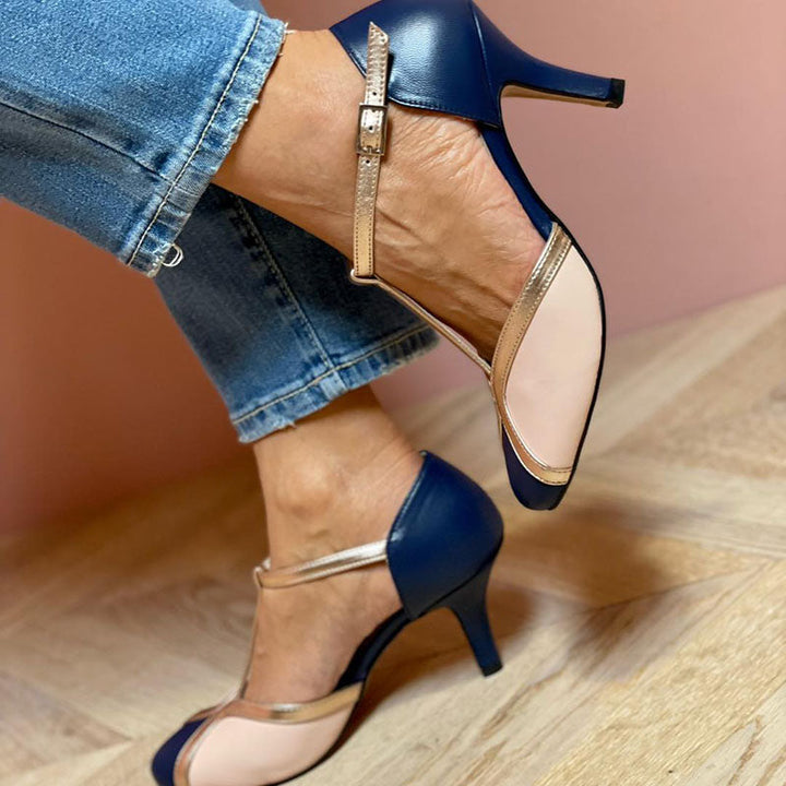 Alessia™ | Colorful and Comfortable T-strap Heels